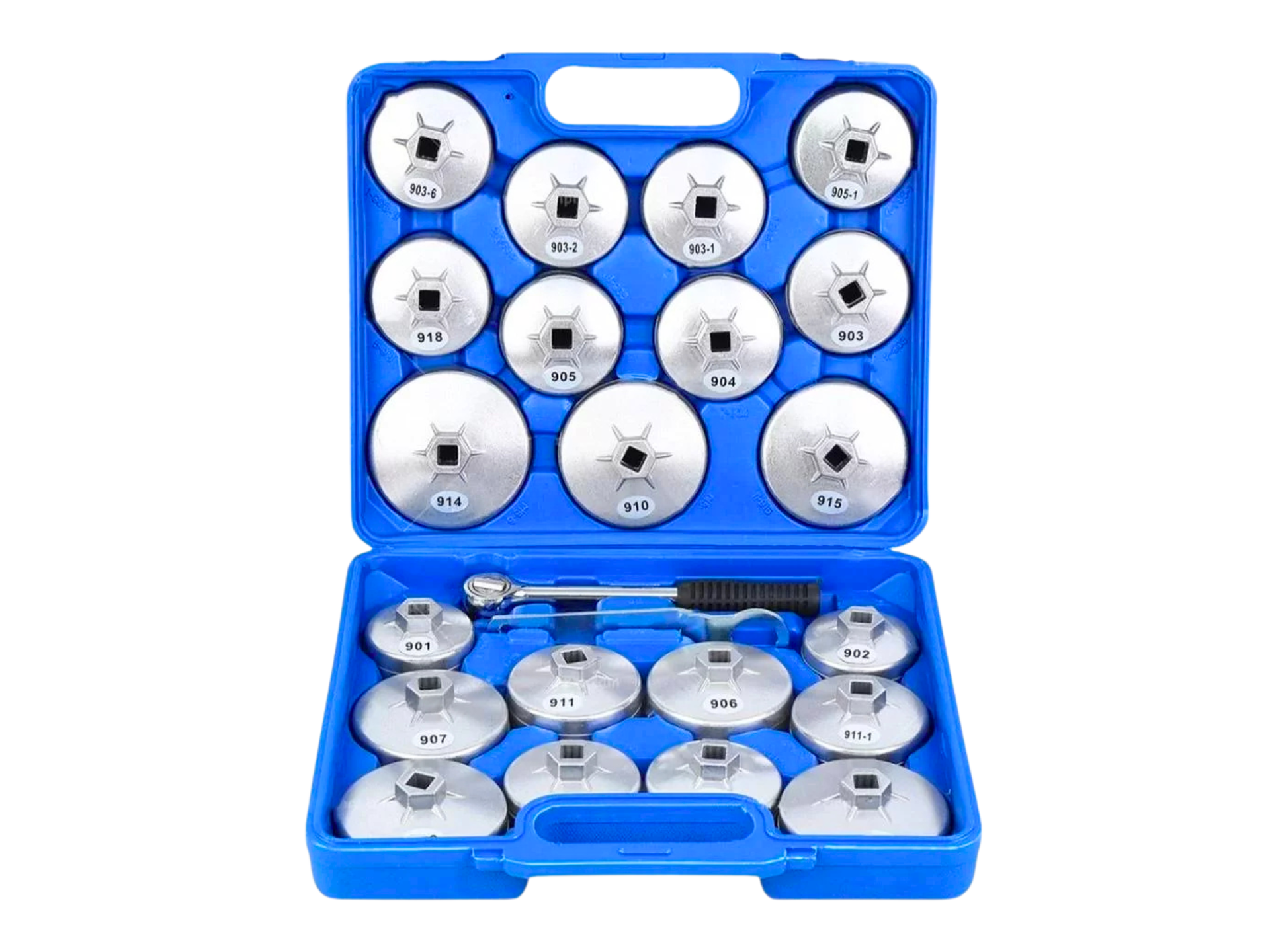 Coffret de Cloches Aluminium pour Filtre à Huile 23 pièces