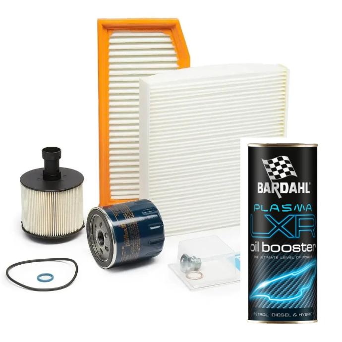 Pack vidange 3 filtres et huile moteur + Additif Bardahl + 5W30 TOTAL RCP PSA 1.2 Puretech + Pré-vidange