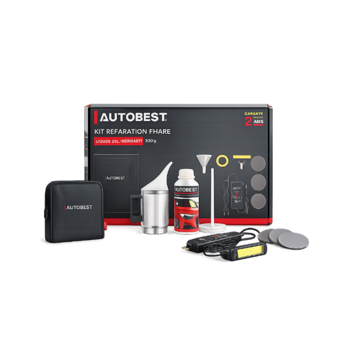 Kit rénovation optique de phare par polymérisation - Autobest