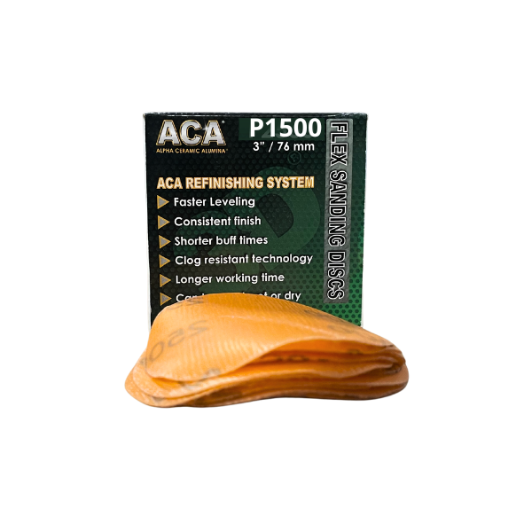 ACA Flex P1500 75mm Abrasif Orange – 3D Car Care