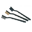 Lot de 3 mini brosses: Métal - Laiton - Plastique - Autobest